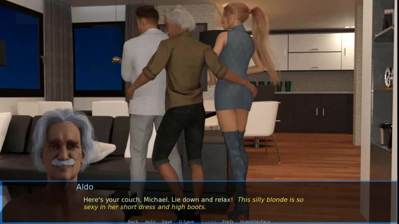 Dirty GamesXxX: ライザの物語-:hotwifeは夫の前で年上の男にお尻で犯されました-ep.12