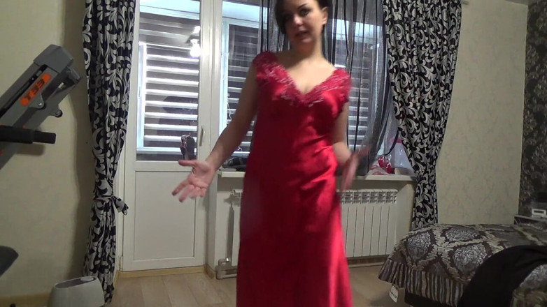 Sexy Milf: The sexiest my outfit N4 Modeling sexy red satin nightie...