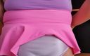 Sexy shinny clothes: Masturbation in Sexy Pink Panties and Skirt