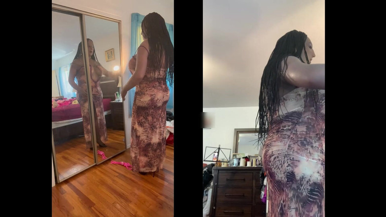 Deanna Doll: Czarna laska Danae rozbiera się, tańczy nago, pociera swoją cipkę...