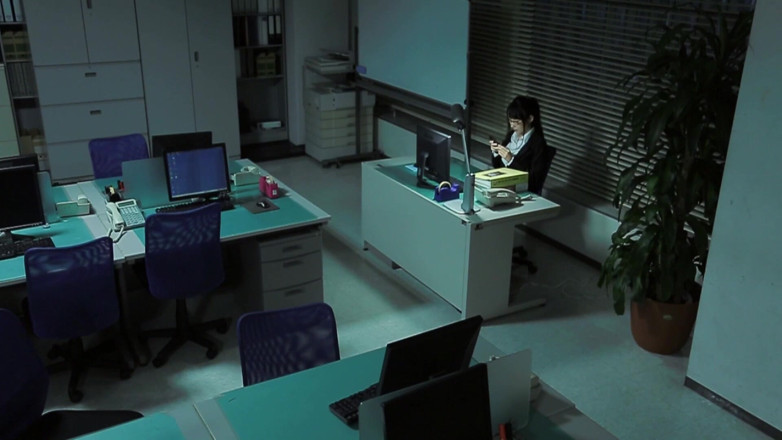 GANGBANG and BIG BOOBS: Office Gangbang Asian Slut Sucks Every Cock and Gets Covered