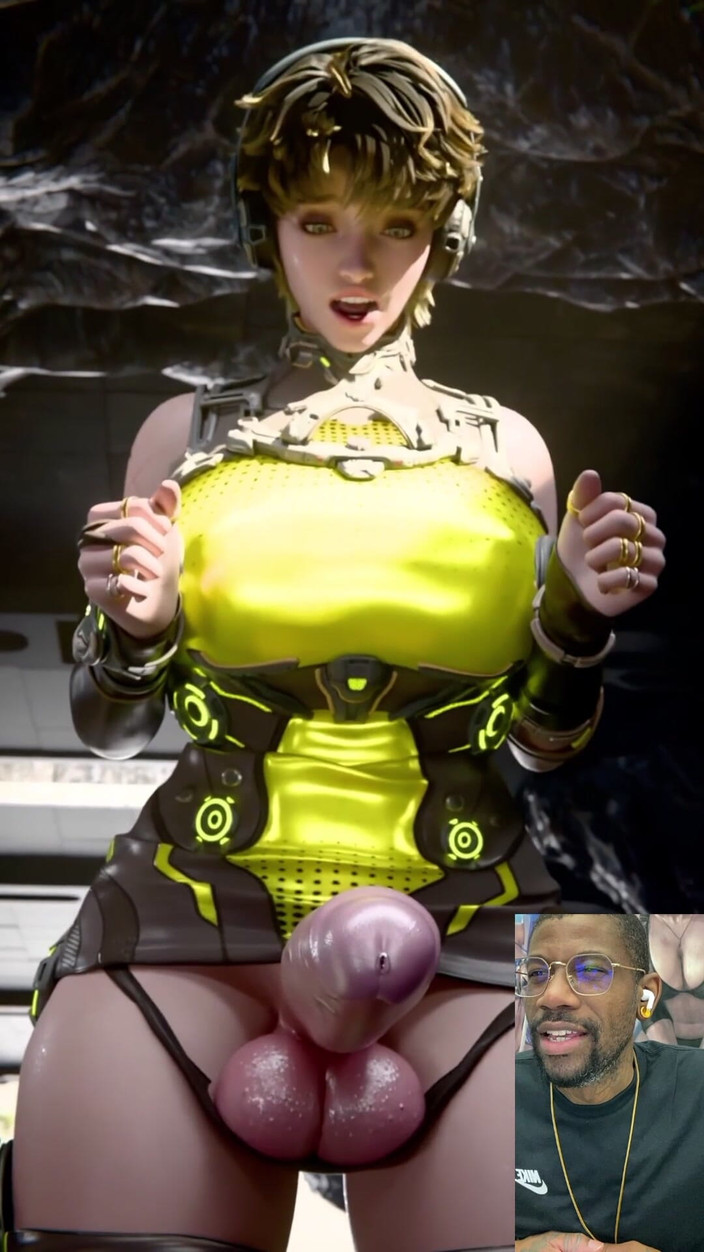 L6RD7BLU3 FUTA: Ragazza tettona con figa stretta cresce un cazzo duro transgender...