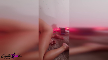 Crystal Rush: Hot babe fingering wet pussy and hardcore fuck sex toys -...