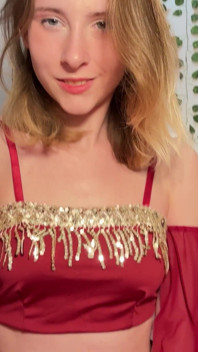 Véu Vermelho Pixie Harem Whisper - Graciosa Tira Para Êxtase De Quatro
