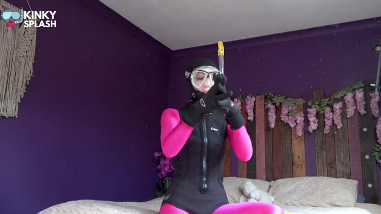 UKCuteGirl Lucy Lauren: Secret Agent Lucy's Invisibility Suit Neoprene &amp; Satin Mission Suit up