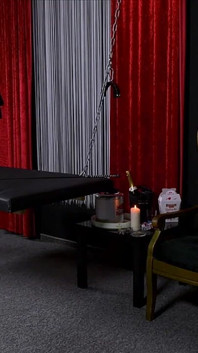 Mistress Whips Her Slave and Inflicts on Him