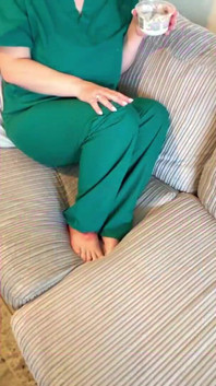 Stepmommy Nurse Gives Stepson a Footjob