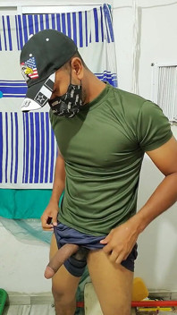 Indian Military Male Jerks His Cock