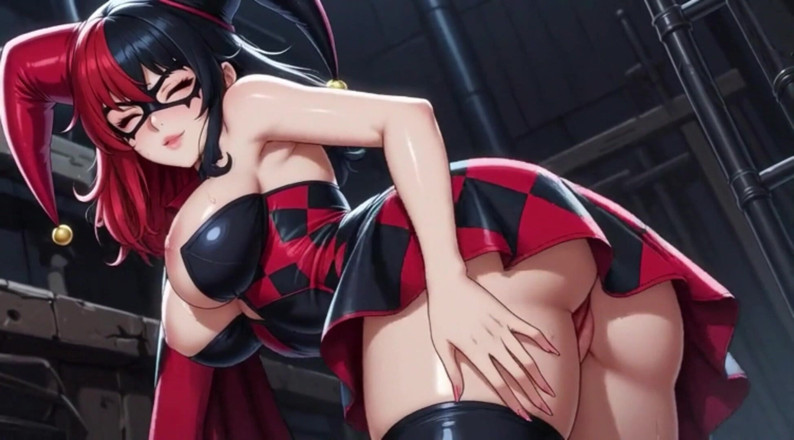 Anime Hentai: Harley Quinn con una figa stretta, un grosso clitoride e...