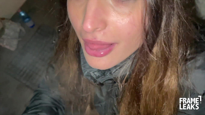 Sara Diamante Gives Christian Clay a Good Blowjob on the Street (Pinko Club)