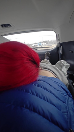 Big Tits Asian American Sissy Tranny Trap Fucked by Her Stepdaddy Dom in Parking Lot