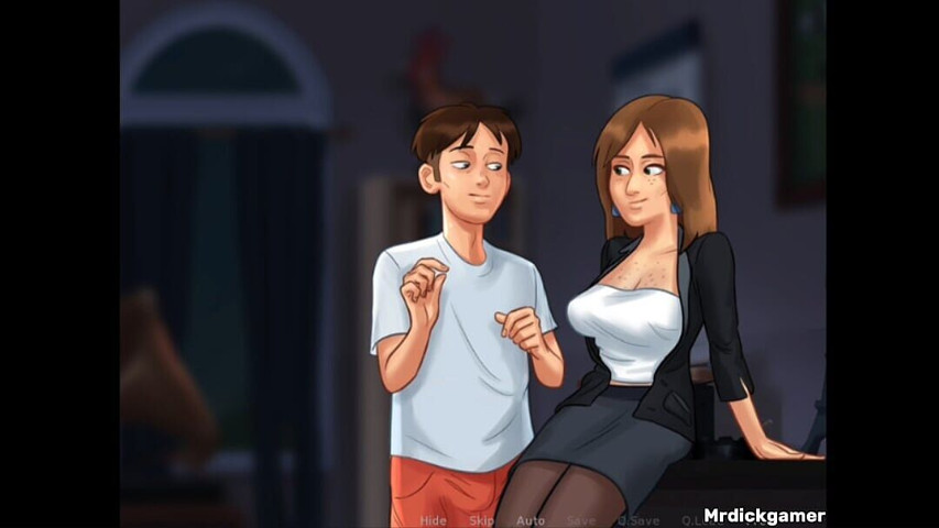 Teacher Gets Her Tits Sucked and Her Pussy Banged by a Young Cock (Mr dick gamez)