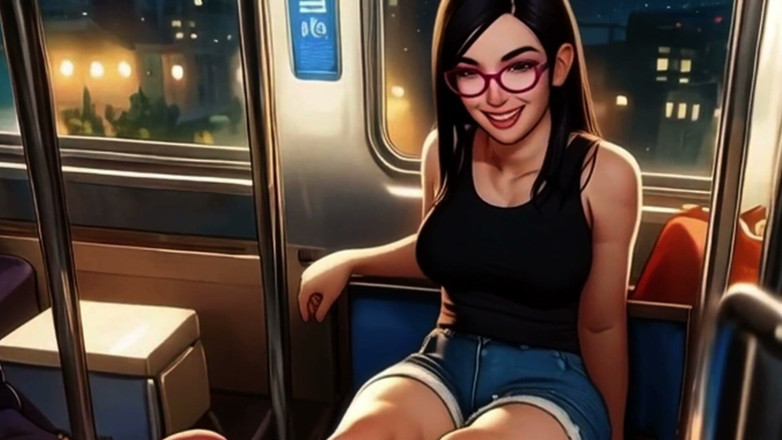Spicy Toons: Lin Gives a Footjob on the Train