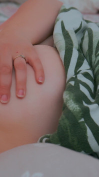 Chubby MILF's Morning Masturbation. Fingering Hairy Pussy.