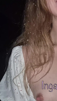 Teenager Plays in the Garden Without Panties