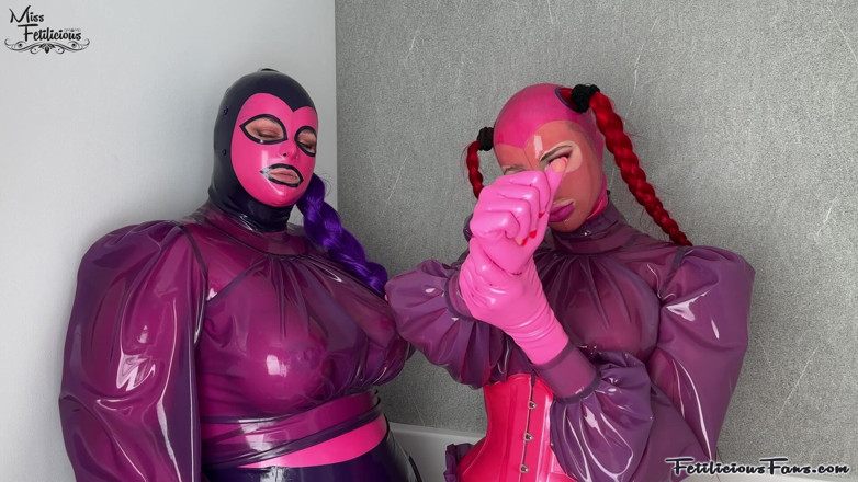 Miss_Fetilicious: Růžové a fialové latexové vrstvy