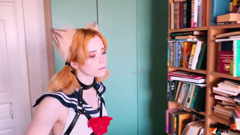 Sweetie Fox: Sweetie Fox succhia profondamente e legata scopa dopo il college -...