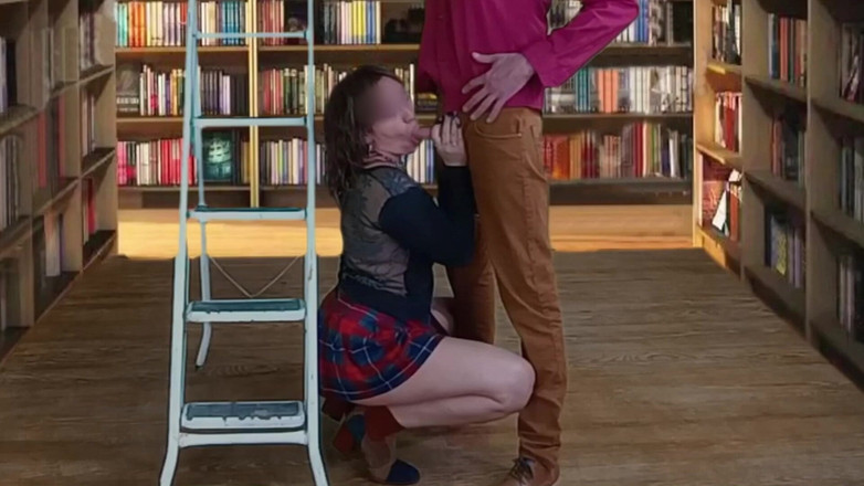 LadyRoma: Îi dau în mod neașteptat profesorului de chimie o muie în bibliotecă