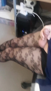 Dani_leg v Sexy Černé Pattered Punčocháče Mobile Video