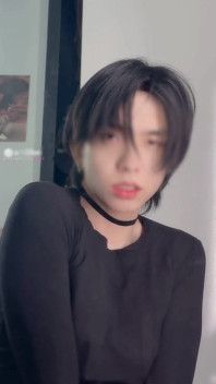 Asian Femboy in Fishnet Stocking Cumsho