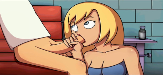 Hentai World: Lékařské kouření amity park, sperma po celém obličeji
