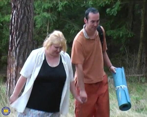 Mature NL: Blonde BBW Gets Fucked Hard in the Woods