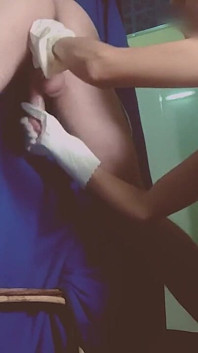Prostate Play with Rubber Gloves