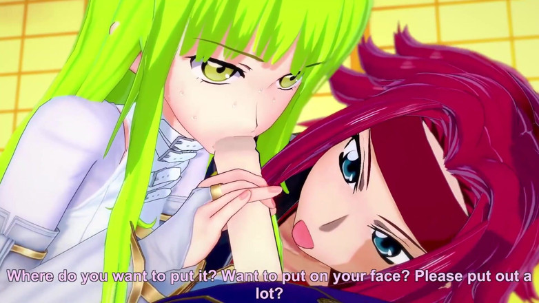 Wraith ward: CC i Kallen bawią się z Lelouch: Parodia Code Geass