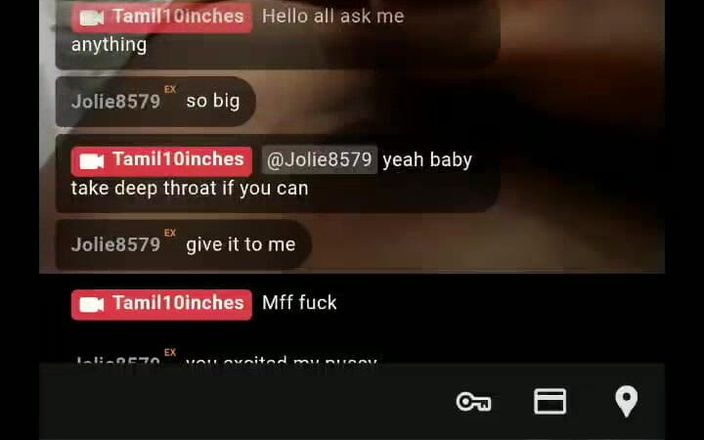Tamil 10 inches BBC: Show en vivo sexy
