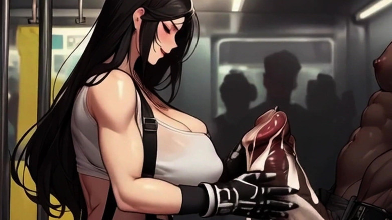 Spicy Toons: Tifa ค้นหาควยบนรถไฟ