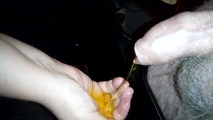 Sex hub couple: Jen is washing her hand in John's piss