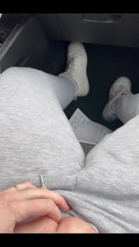 Playing with My Big Pussylips in the Car