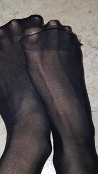 Sexy in Knee High Black Nylons