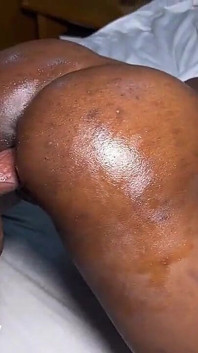 Chocolate Teen Creaming and Getting Fucked She Struggles with This Big Fat Dick