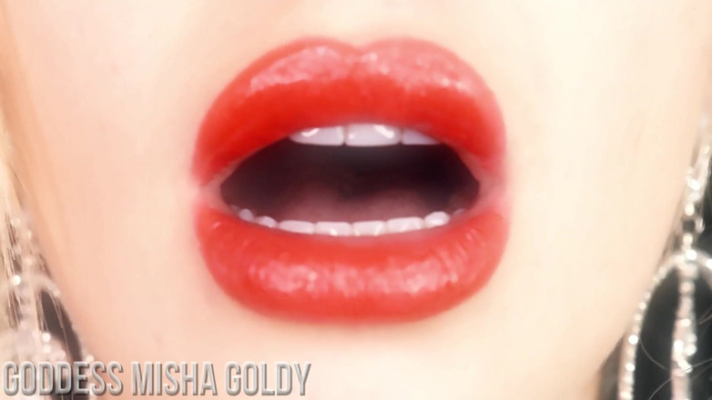 Goddess Misha Goldy: 내 빨간 입술에 당신의 충동을 훈련!