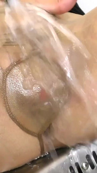 Busty MILF Pantyhose Feet Play and Wetting and Destroying