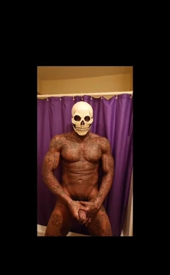 BBC dyrkan Hallelujah Johnson (Ghost Rider Johnny Blaze) Höga mörka chokladmuskler tatueringar håriga BBC Hallelujah