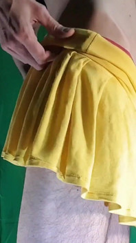 Yellow Miniskirt with Yellow Shorts