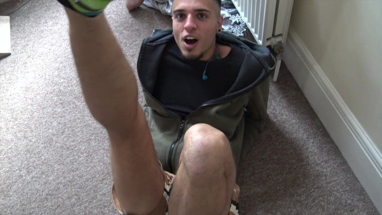 BAREBACKERS FROM LONDON: The slut Jay fucked raw by xxl cock in sling