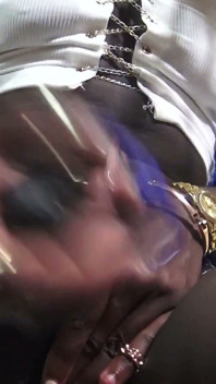 Ebony Teen Princess Strapon Sucking Instruction for White Humiliation Slaves