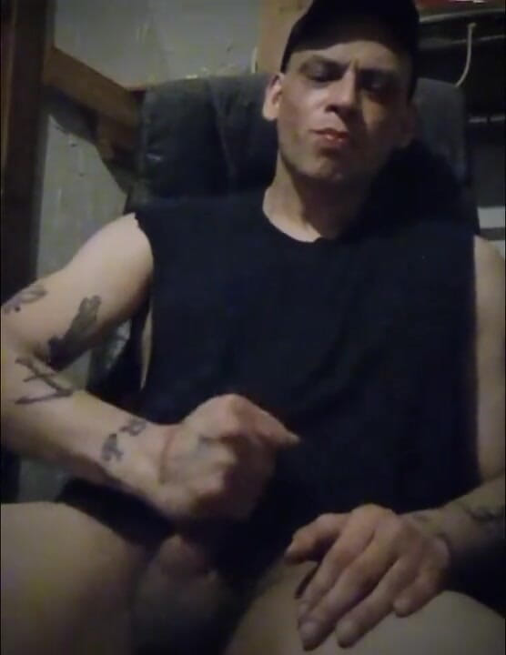 Satan Dahling: Blue jerkin his big Mexican dick