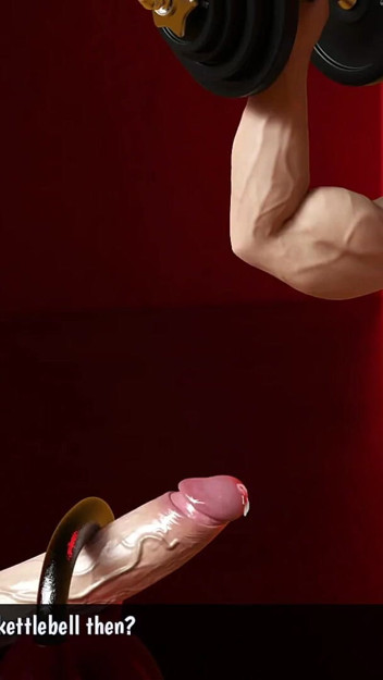 Strong Blonde Woman Lifts a Guy and Sucks Him off Cockham Superheroes 39