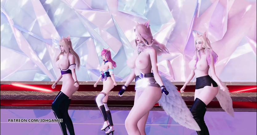 3D-Hentai Games: GFRIEND - Mago Ahri Kda hot striptease 4K 60FPS