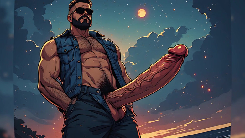 Erotic Man: fuori in spiaggia (ai)