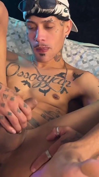Tatted Thug Stud Fucks Twink Uncut Latinos Cumshot Hot Sexy
