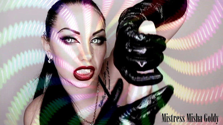 Goddess Misha Goldy: 내 음란한 장갑은 너만을 소유해! 스트롱 마인드 섹스와 JOI
