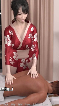 Oma's huis 4 - Aiko geeft Alex een naakte lichaamsmassage in de spa