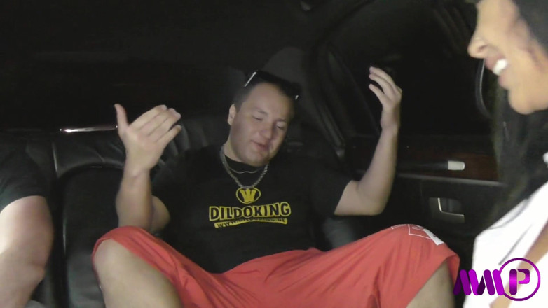 Hotties: German slut Jacky worried 3 guys in the limo
