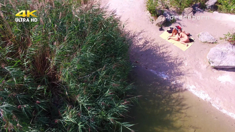 Peaches and Bananas: Outdoor fuck shooted by drone