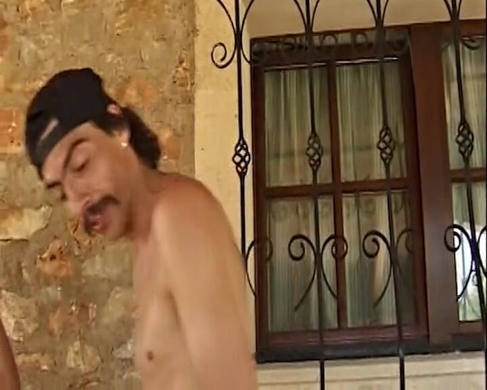 Porno kino: Two Wild Dudes Giving a Hot German Babe Some Cream...